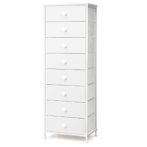 Pellebant 8 Drawers Vertical Dresser dressers for bedroom Storage Tower with Sturdy Steel Frame Wood Top Easy Pull Fabric Bins Handles - 1 of 4