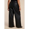 ELOQUII Basket Weave Faux Leather Wide Leg Pant - 4 of 4