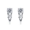 Guili Sterling Silver Rhodium Plated Cluster Earrings with Cubic Zirconia – A Luxurious and Elegant Design That Adds Sparkle and Sophistication - 3 of 3