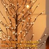 Romswi 3ft 5ft 6ft Lighted Trees Set - Warm White Fairy Lights on Brown Branches, All-Weather Indoor&Outdoor Decor for Christmas & Weddings (3-Pack) - 2 of 4