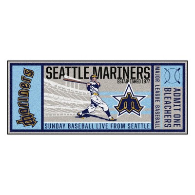 MLB Seattle Mariners 1981 30"x72" Retro Ticket Runner Mat