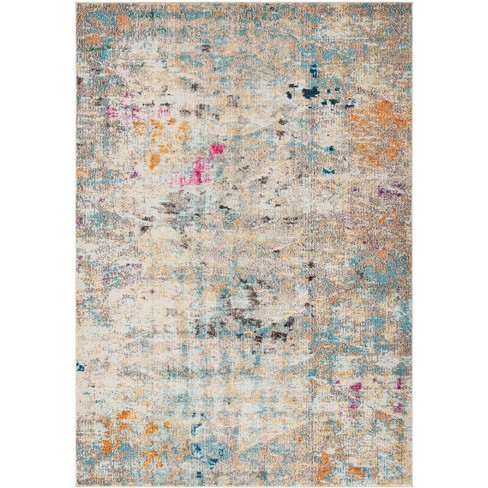 Madison Mad425 Power Loomed Area Rug - Grey/gold - 5'3