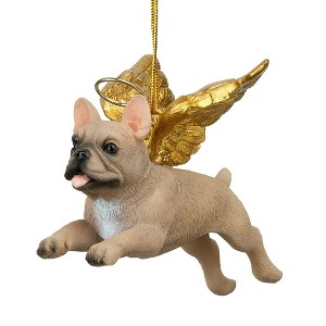 Design Toscano Honor the Pooch: French Bulldog Holiday Dog Angel Ornament - 1 of 4
