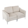 Modular Sectional Two-Seater Sofa, Corduroy Sectional Couch,Beige - 4 of 4