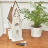Gallerie II 17.9" Rustic White Church Chapel w/ Brown Roof Easter & Christmas Card Iron Mail Holder - 2 of 4