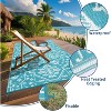 Waterproof Outdoor Rug Medallion Patio Rug, Reversible Plastic Straw Rugs, UV-Resistant Outside Mat for Porch Deck Backyard Balcony - 3 of 4