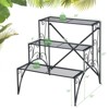 Costway 3 Tier Stair Style Metal Plant Stand Garden Shelf Flower Pot Display Rack - 3 of 4