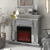 Coolbibila Indoor Modern Acrylic Diamond Mirror Electric Corner Fireplace,Freestanding Electric Home Heating Furnace Fireplace Mantelpiece - 3 of 4