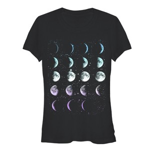 Juniors Womens Lost Gods Moon Phases T-Shirt - 1 of 3
