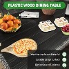 7-Piece Outdoor Patio Furniture Set – Rattan Chairs with Ottoman & Wood Coffee Table, Wicker Sectional Conversation Sofa in Beige - 3 of 4