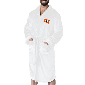 Oklahoma State Cowboys NCAA White Out Silk Touch Robe Large/XLarge - 1 of 4