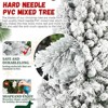 NAYSAYE Christmas Tree Stand Snow Flocked with Full Branches and Easy Hinged Setup for Holiday Display, Green and White, 29"*48"*9.46" - 3 of 4