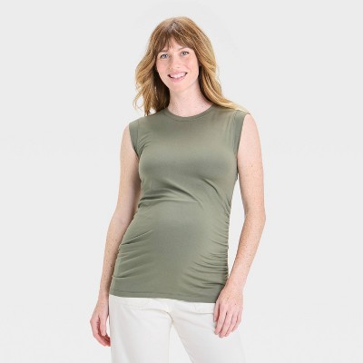 Short Sleeve Ruched Side Knit Maternity T-Shirt - Isabel Maternity by Ingrid & Isabel™
