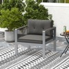 Costway Patio Aluminum Armchair Outdoor Single Sofa Chair with Cushions & Armrests Lawn - image 2 of 4