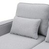 NicBex Couches for Living Room 114.2" Modern Linen Fabric Sofa Couch with 2 Cupholders, and 2 USB Ports Wired or Wirelessly Charged, 4 Pillows - 3 of 4