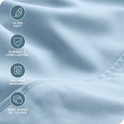 Full Light Blue Microfiber Deep Pocket Sheet Set