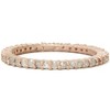 Pompeii3 1/2ct Raw White Diamond Prong Set Eternity Ring 14K Rose Gold - 2 of 4