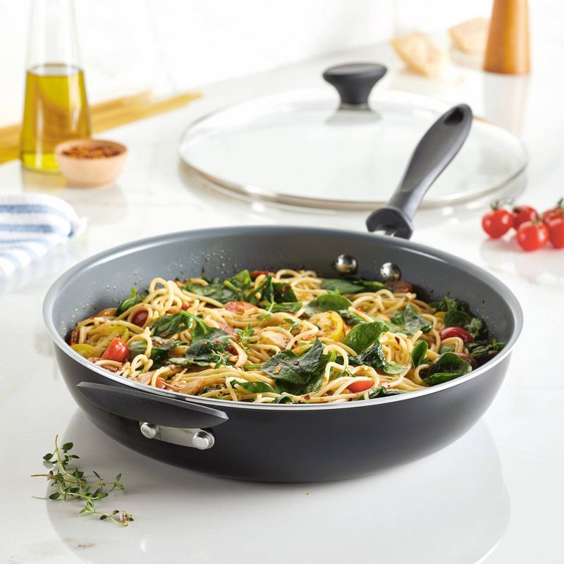 Farberware Reliance Pro 12&#34; Nonstick Ceramic covered Skillet with Helper Handle Black/Gray, 3 of 11
