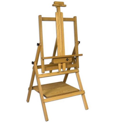 Tripod Folding French Wooden Easel with Sketch Box - Costway