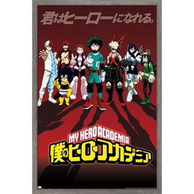 Trends International My Hero Academia - Group Pose Framed Wall Poster ...