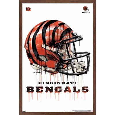 Trends International Nfl Cincinnati Bengals - Neon Helmet 23 Framed Wall  Poster Prints Mahogany Framed Version 22.375 X 34 : Target