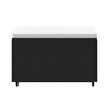 vidaXL Patio Footrest with Cushion Black Poly Rattan - 4 of 4
