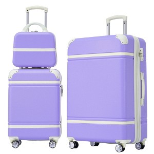 20"/24"/28" Hardshell Luggage, Lightweight Spinner Suitcase with TSA Lock, with/without Cosmetic Case 4M -ModernLuxe - 1 of 4