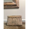 Slickblue Picnic Basket Inspired  Brown Basket Color Wash Planter Set of 2 - Cast Cement - 4 of 4