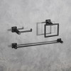 Elegant Lighting Isla 3-Piece Bathroom Hardware Set in Matte Black - 3 of 4