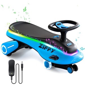 45W 2-in-1 Electric Wiggle & Swing Car for Kids – 2 Speeds, LED Flashing Wheels, Anti-Rollover, Pedal & Rechargeable Battery, Ages 3+ (170 lbs Max) - 1 of 4