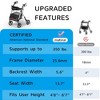 Lycvki Aluminum Foldable Rollator Walkers with Seat for Seniors, 350 lb Capacity, 6-Position Height - 3 of 4
