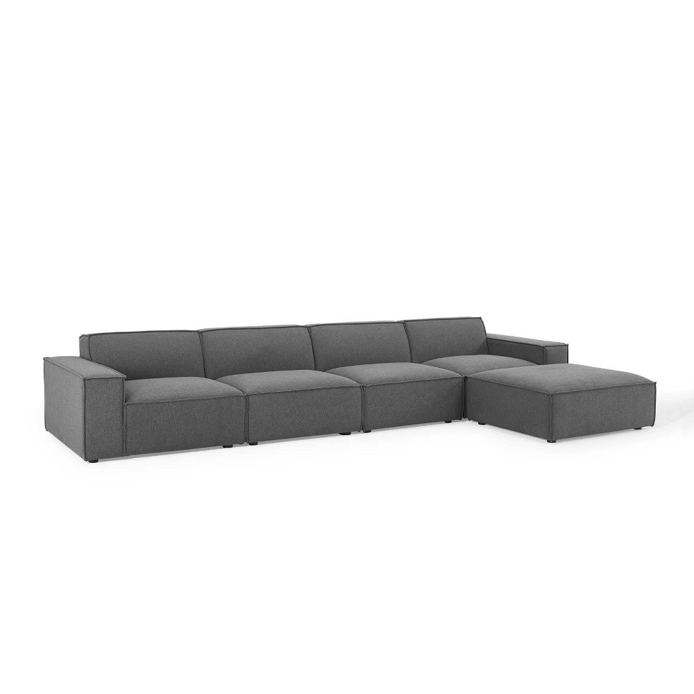 Photos - Sofa Modway 5pc Restore Sectional  Charcoal  