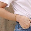 18k Gold Plated Personalized Chunky Cuban Oval Link Chain Bracelets for Men Toggle Rope Bracelet Jewelry for Women - 2 of 4