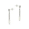 SHINE by Sterling Forever Ula Turquoise & Pearl Drop Stud Earrings - 2 of 3