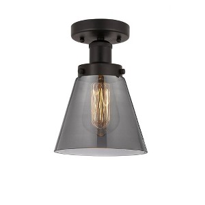 Cone - 1 Light Semi-Flush Mount In Industrial Style-8.25 Inches Tall and 6.5 Inches Wide - 1 of 1