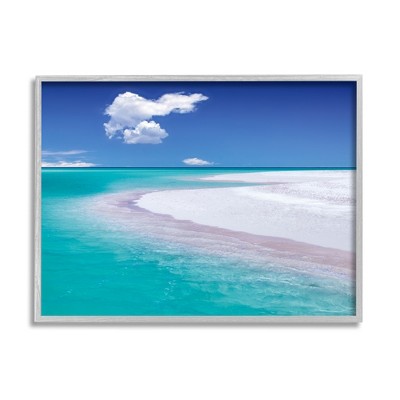 Stupell Industries Tropical Beach Shoreline Framed Giclee Art