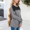 Anna-Kaci Women's Top with Lace Yoke Detail and Relaxed Fit - 4 of 4