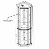 Vynxaria Lighted Corner Curio Cabinet, Elegant Glass Display Case, Dark Cherry Finish - 4 of 4