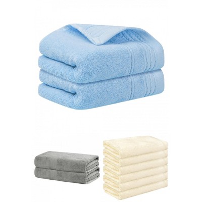 REGALWOVEN Striped Soft Absorbent Bathroom Cotton Towel Set 3 Pcs
