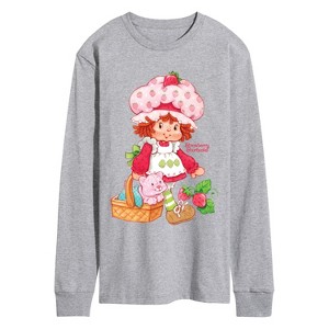 Men's - Strawberry Shortcake - Custard In Basket Long Sleeve Graphic T-Shirt - 1 of 3