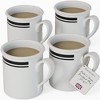 Portmeirion Potter's Stripe 16-Piece Dinnerware Set - Black Rimmed Plates & Bowls with Mugs, Earthenware Dinnerware - Dishwasher & Microwave Safe - 4 of 4