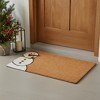 HomeRoots 17" X 29" Brown White And Red Christmas Snowman Outdoor Coir Door Mat - 2 of 4