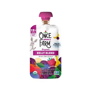 Once Upon a Farm Belly Blends Banana Berry and Acai Fruit Pouch - 3.2oz - 1 of 4