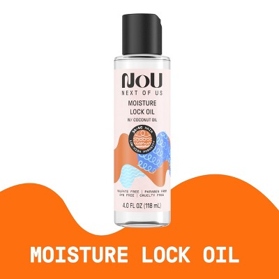 NOU Moisture Lock Oil, For Curly & Coily Hair, 4 Fl. Oz