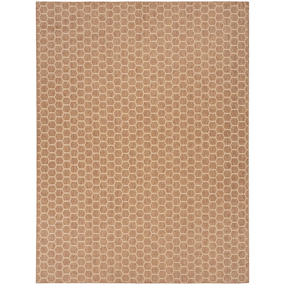 Photos - Doormat Nourison 9'x12' Reversible Basics Woven Indoor/Outdoor Area Rug Tan 