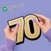 Big Dot of Happiness 70th Birthday Garland Banner Adult Black and Gold Birthday Backdrop 30 Feet of Cord 15 Double Sided Paper Number Age 70 Shapes - 3 of 4
