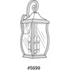 Progress Lighting Township 3-Light Outdoor Wall Lantern, Oil Rubbed Bronze, Clear Beveled Glass - image 2 of 2