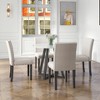 KTMBDW Dining Table Set, Dining Room Table Set for Small Spaces Kitchen Table and Chairs for 4 Table with Chairs for Small Apartment, White - 3 of 4