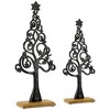 Northlight Starry Trees Metal Christmas Decorations - 18.5" - Black - Set of 2 - image 3 of 4