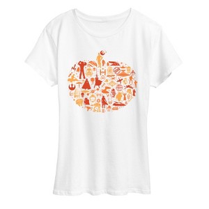 Women's - Star Wars - Fall Pumpkin Silhouette Short Sleeve Graphic T-Shirt - 1 of 4